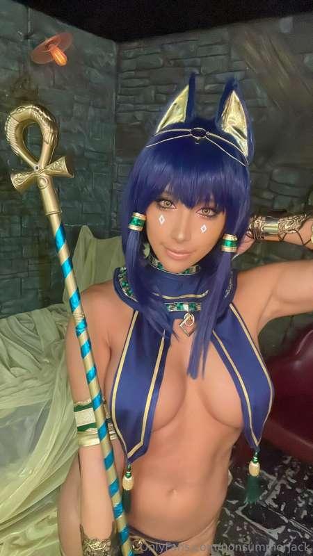 Bastet is the Egyptian cat god. I cosplayed for the first ti..