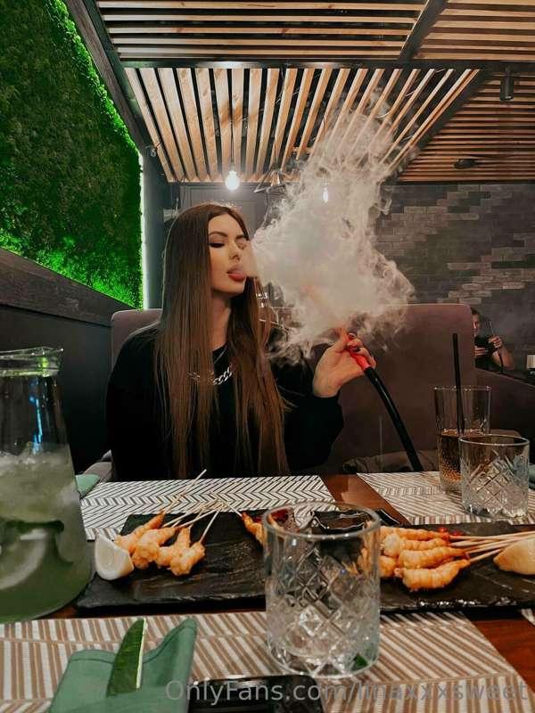 Imagine if we were relaxing together in a restaurant, you pu..