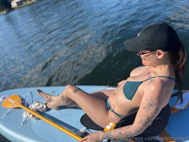 Who thinks I need to make some lake content on my new paddle..