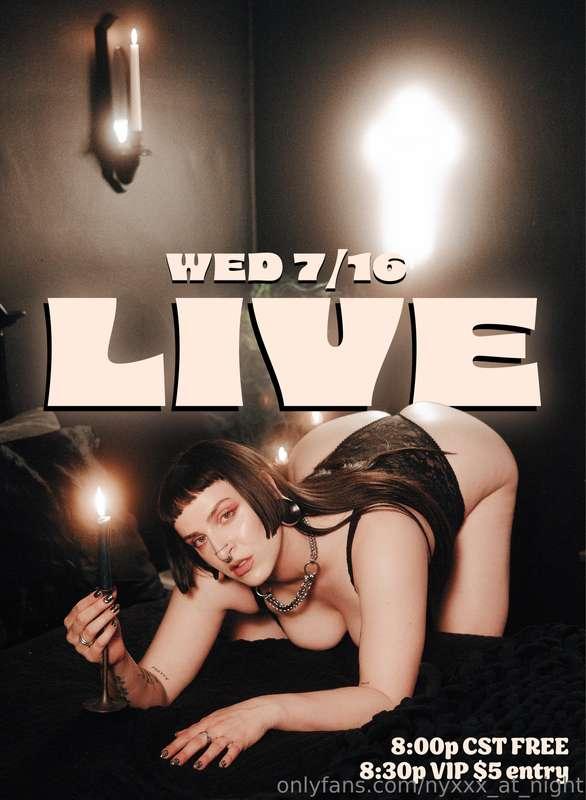 GOING LIVE! tomorrow, Wednesday 8/16FREE @ 8:00 pm CST$5 VIP..