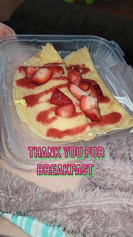 I love being spoiled first thing in the morning