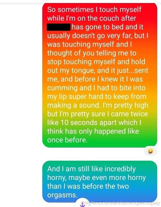 I was high last night and sent some fairly explicit sexts to..