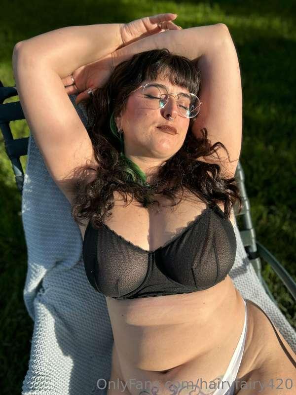 Enjoying every bit of the afternoon sun….