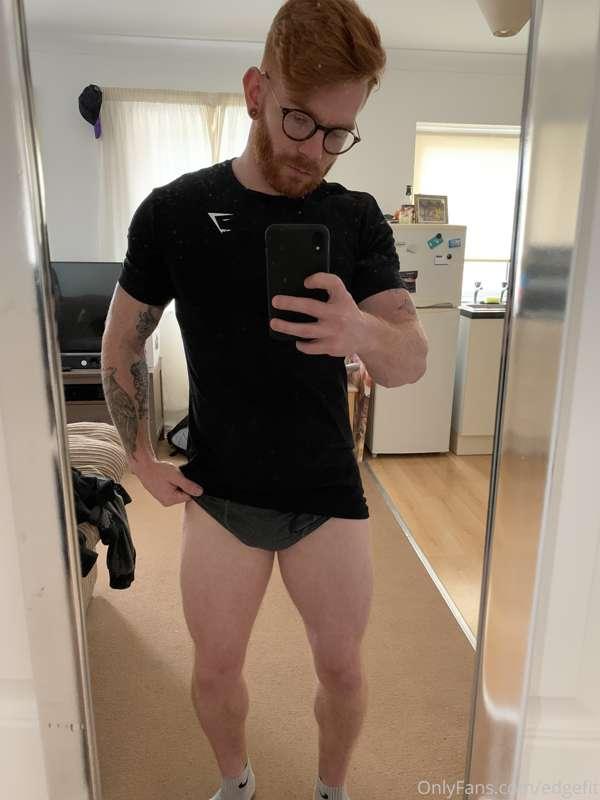 Just strolling around in my pants and T-shirt