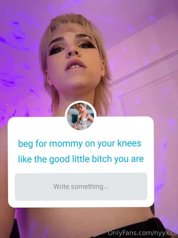 I told you mommy was looking for new sex slaves....😈are you ..