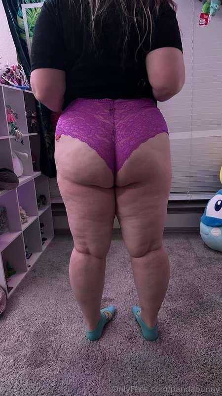 For my panty lovers, a nice purple lacy pair, and my little ..