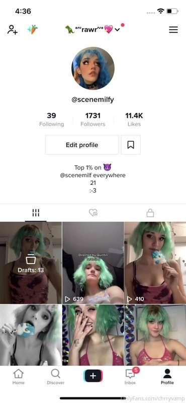I have two new tiktoks if u wanna follow me <3