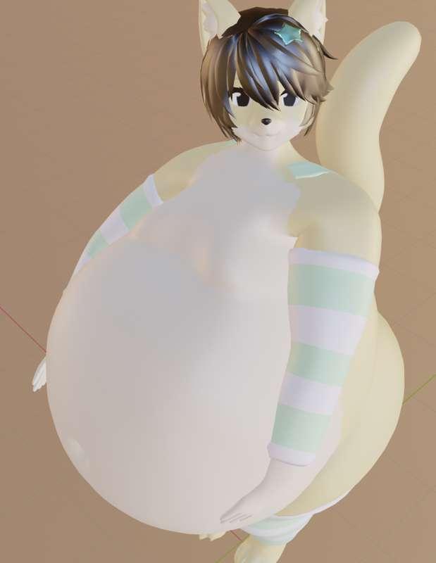 Random 3d render / Giant hefty belly