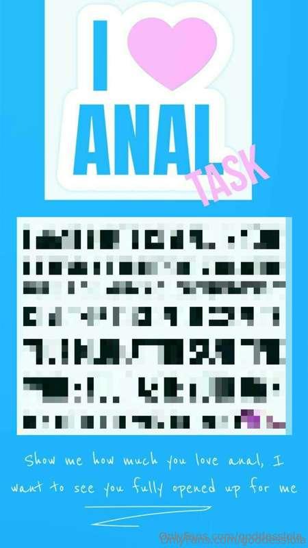 I want you to obey me so do the anal task now! 😈😈