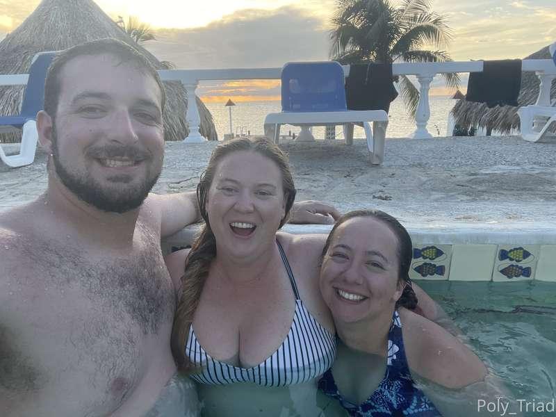 Having a wonderful time diving and hanging out at the pool.