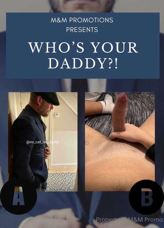 𝐖𝐡𝐨'𝐬 𝐲𝐨𝐮𝐫 𝐃𝐚𝐝𝐝𝐲 🥃👔
ᔕᗴᗰI ᖴIᑎᗩᒪᔕ

ᗩ.  @mr_call_me_daddy
ᗷ.  @..