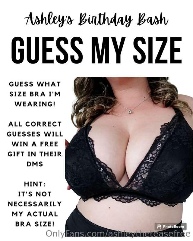 ✨ GUESS MY SIZE ✨

Guess what size bra I'm wearing in the ph..
