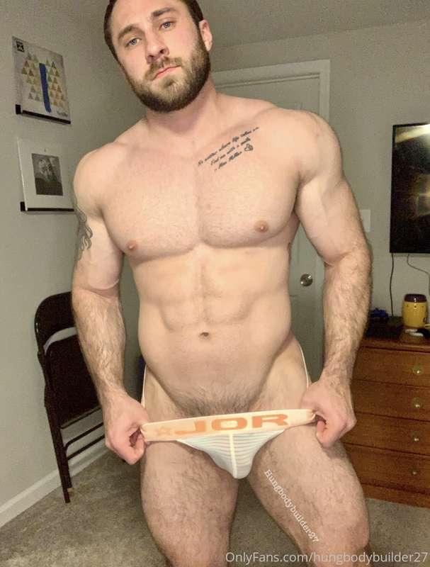 First time ever wearing a jock 🥵 should I post more of this?