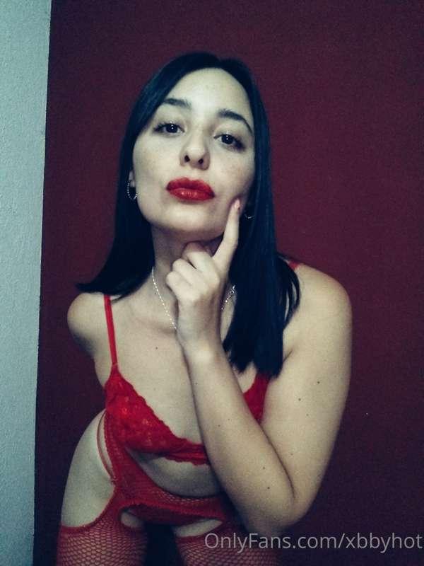 I hope you like red lingerie as much as I like touching myse..