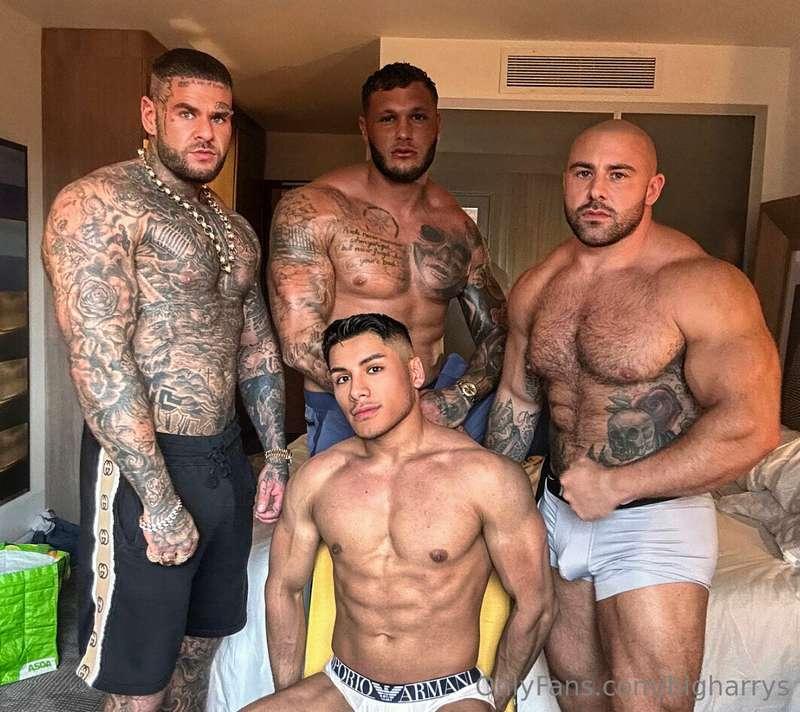 Gang bang back at the hotel room.. after another naughty nig..