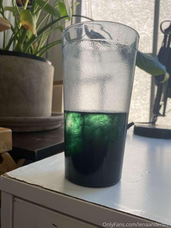 Trying liquid chlorophyll today, hoping it’ll make my skin a..