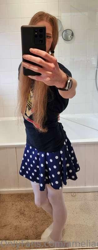 Wonder woman T, Blue polkas xx