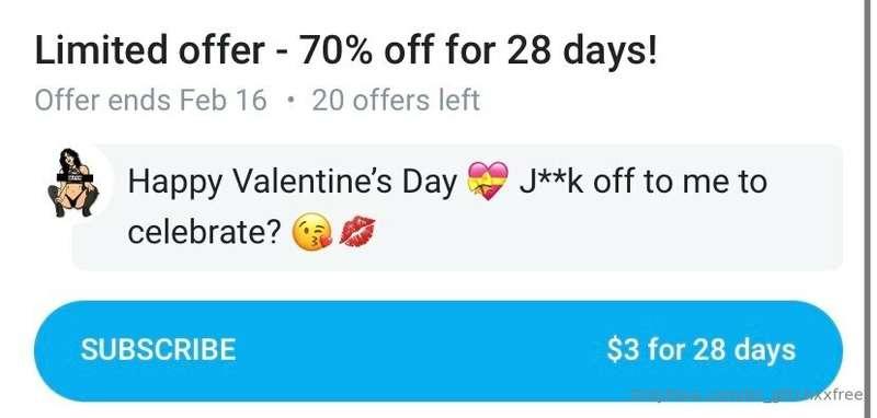 Happy Valentine’s Day, I’ve got a treat for you 💌💋 ➡️ onlyfa..