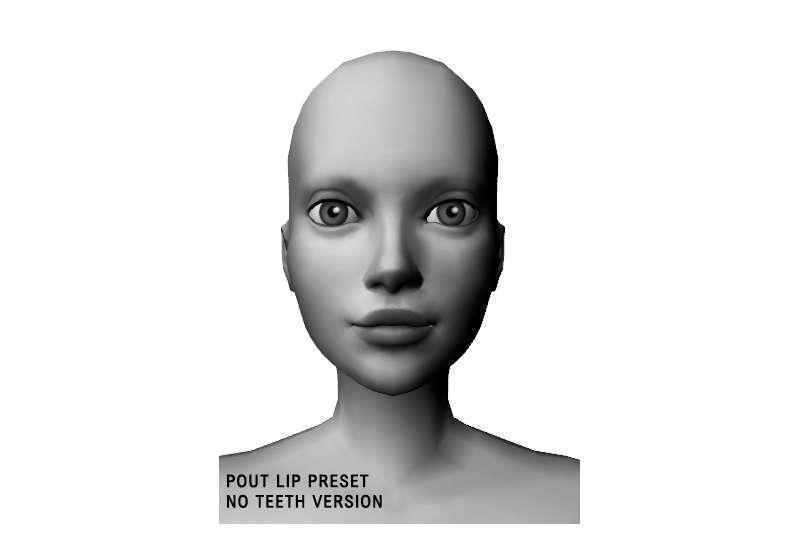 pout lip preset — no teeth version