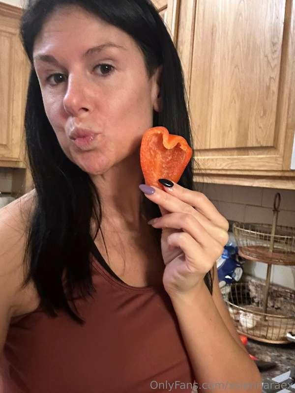 When I was prepping dinner, one of the peppers looked like a..