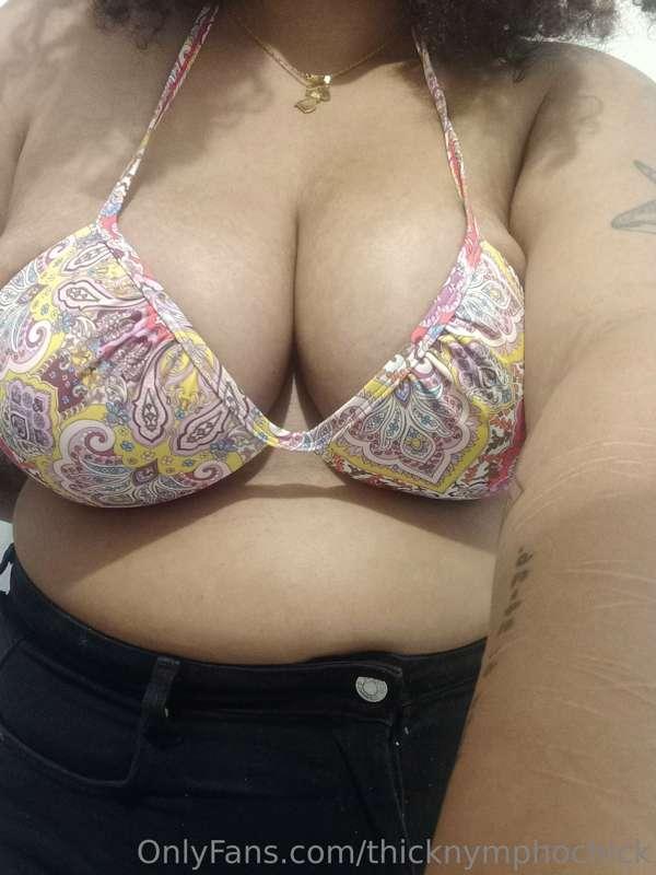Another bikini top that's too small for my big boobs...but w..