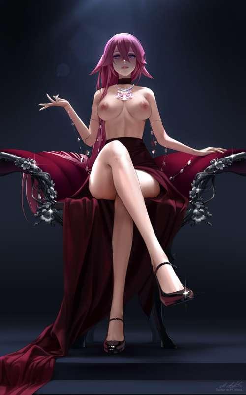 Yae (Nude version, PSD, PNG)