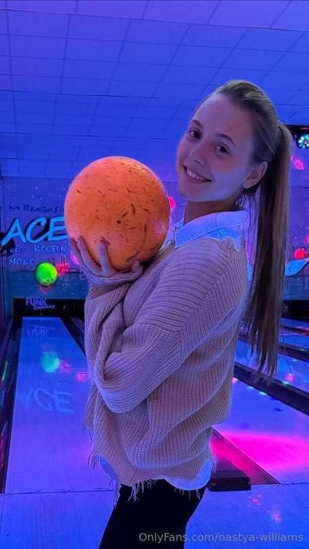I went bowling and I feel like a real champion because I got..