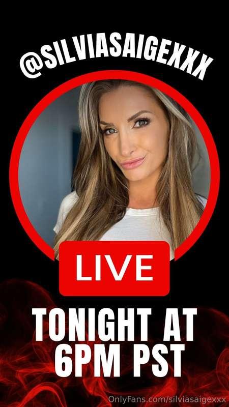 Don't forget that I'll be LIVE TONIGHT at 6PM PST 🥰💋