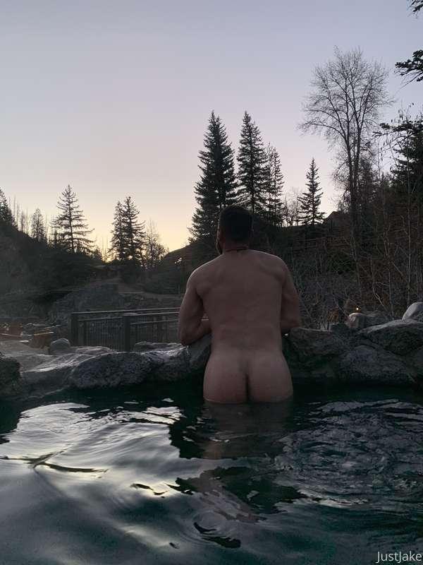 Sunset at the hot springs