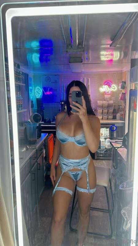 In blue lingerie, I’m everything you’ve been dreaming of 🙈