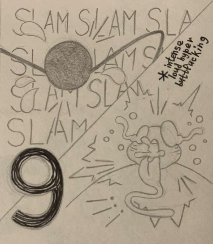Deleted panels from the stickman sequence 