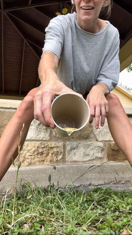 How good is my aim? 😜 new goal fill up the cup haha 💦💦