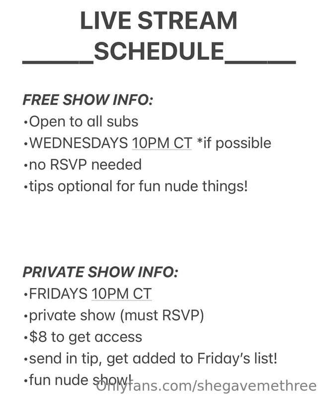 *BRAND NEW LIVE STREAM SCHEDULE AND INFO*