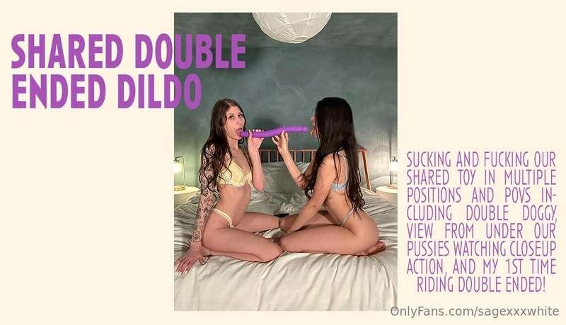 We shared a toy 🤭 the hottest double ended dildo action ~ mu..