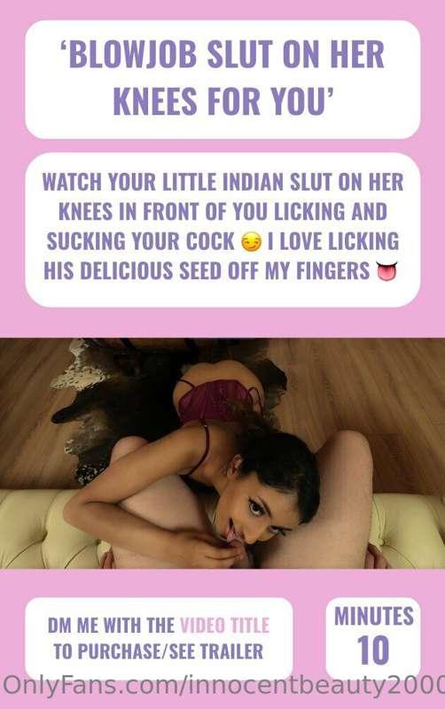 watch your little Indian slut on her knees in front of you l..