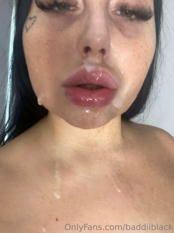 Love my pretty face being covered in cum