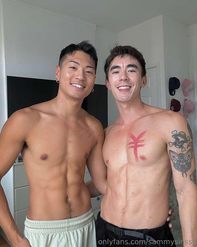 third time’s a charm… shot our loads on each other’s holes 🥵..