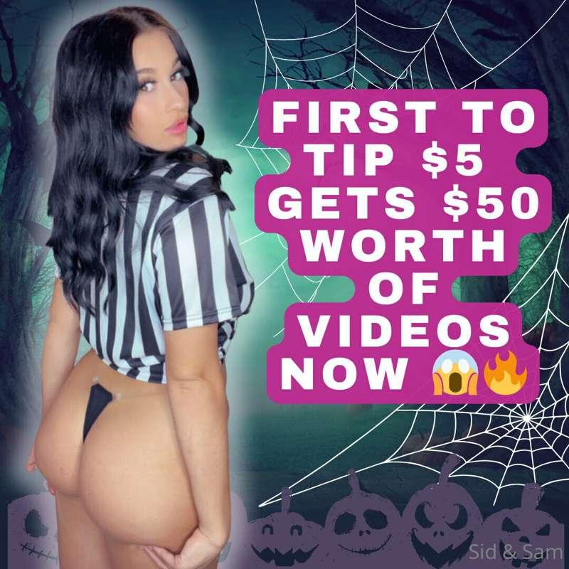 It't not halloween but tip $5 for $50 worth of content 🍑 fin..