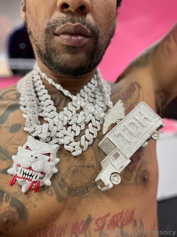 My jewelry game is crazy. I bought three new Cuban chains to..