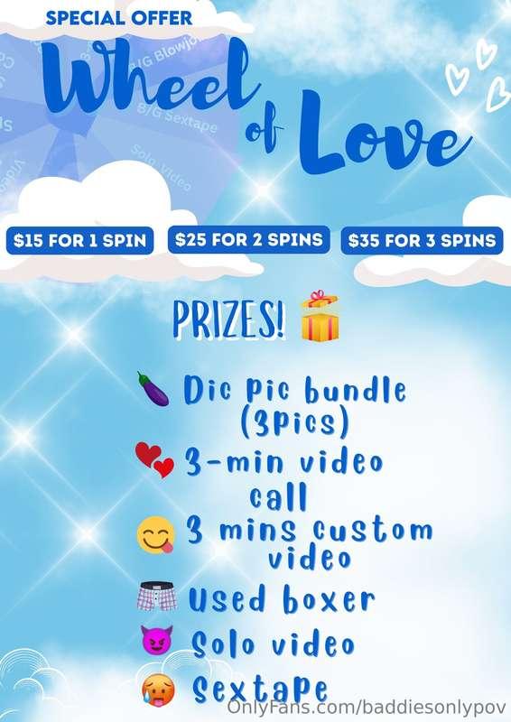 🎡 ***SPIN THE WHEEL*** 🎡 Try your luck! Go after some of my ..
