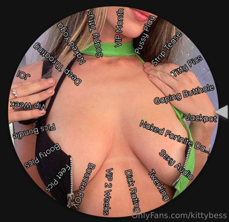 ❗️SPIN THE WHEEL❗️
LETS HAVE SOME FUN🍑💦

- $10 one spin
- $1..