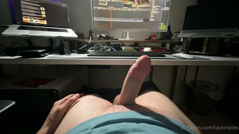 Editing some fresh videos for all you pervs