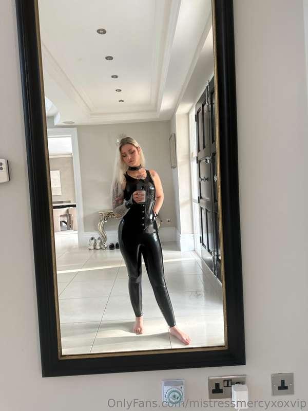 You wish you could be my latex catsuit