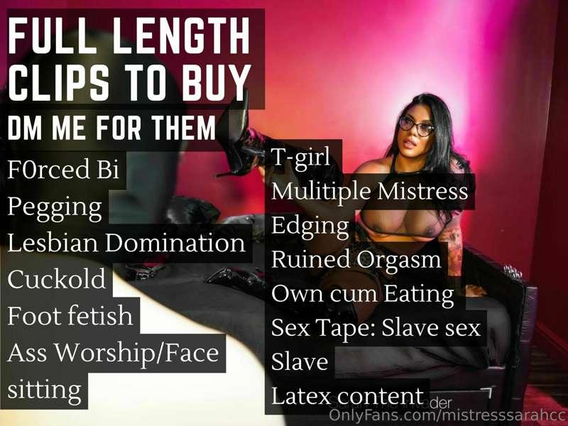 Just a reminder I have a full collection of Femdom clips to ..