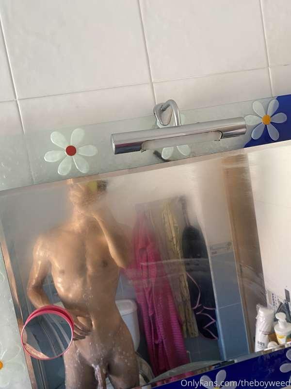 In the shower