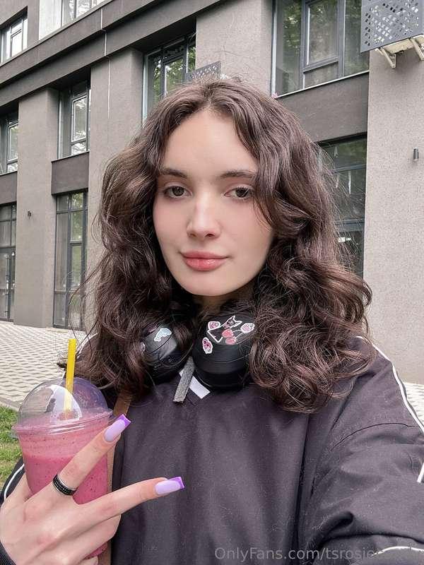 Today I went for a walk with my favorite smoothie and some g..
