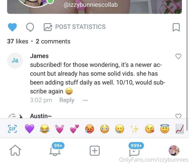 honest review🔥🤤   https://onlyfans.com/izzybunniescollab  no..