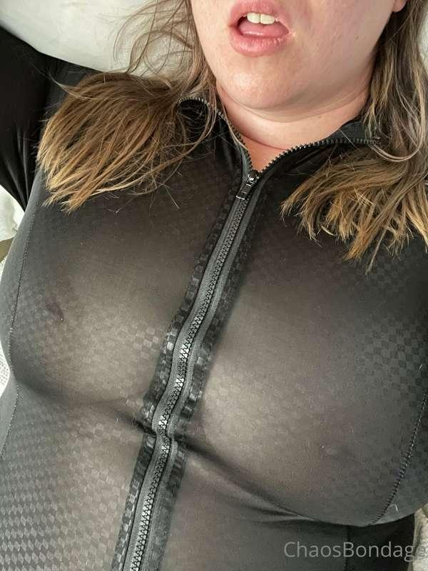 I swear this catsuit isn’t see through at all….