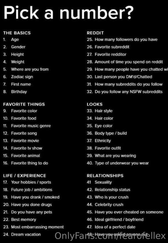 COMMENT A NUMBER AND I WILL ANSWER 🙈🤍