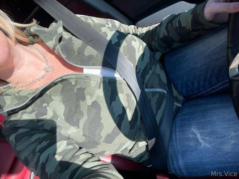 Out running some errands today. Tried to sneak a naughtier p..